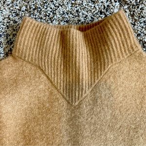Taupe Everlane Mock Neck Sweater, Small, Wool Blend, Gently Used